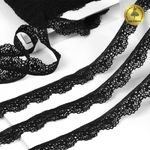 Кружево эластичное (стрейч) 15 мм, TBY.8031, 02 черный, 700м, Kruzhevo