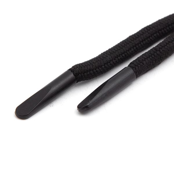 Шнурки круглые с металлическим наконечником 4.0 мм / 150 см, 1 пара (2 шт), черный, 6220-0133