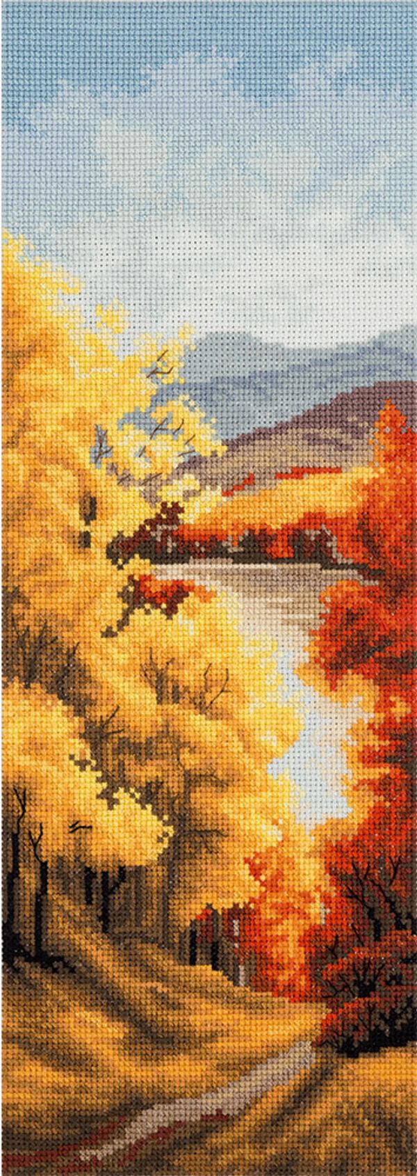Набор для вышивания нитками Panna, Оттенки осени, 12х33,5 см