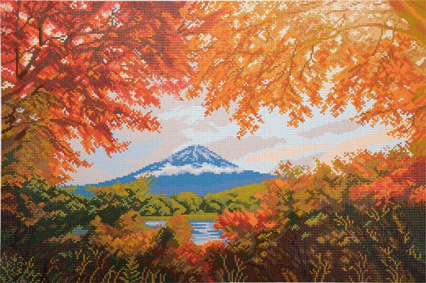 Алмазная (кристальная) мозаика Фрея, Осень в Японии, 60х40 см