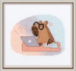 Набор для вышивания нитками Klart 12-068, Весь в работе, 14.5х12 см