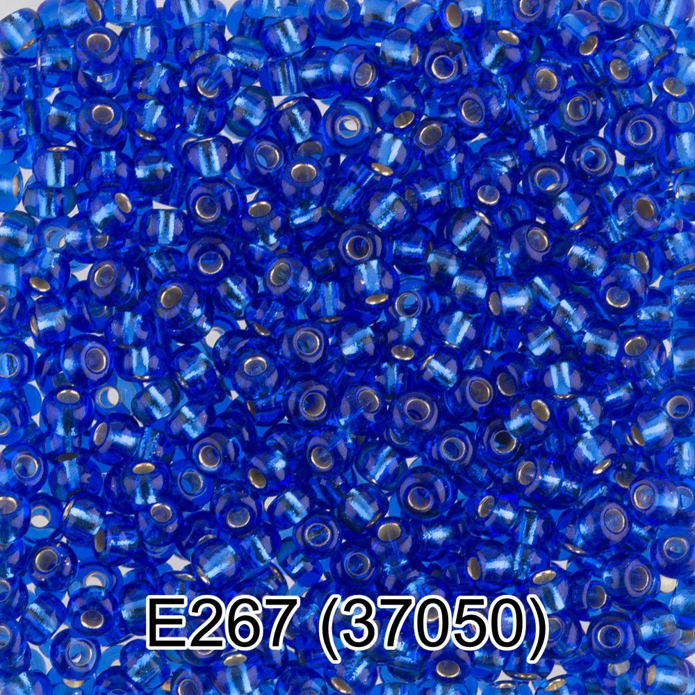 Бисер Gamma 10/0 (2.3 мм), 150 г (10х5 г), E267 голубой, 37050, круглый 5