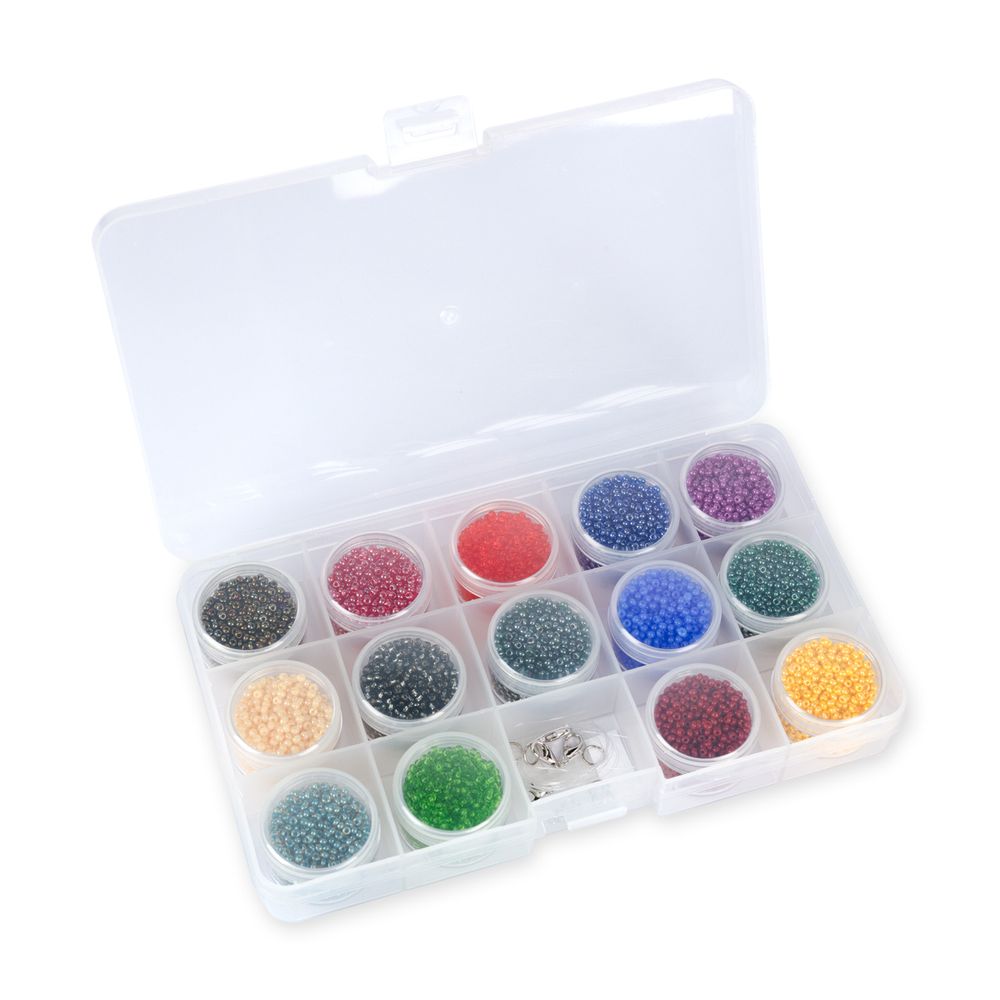 Набор бисера 10/0 (2.3 мм), 140 г, 14 цветов №02, GNK, Gamma