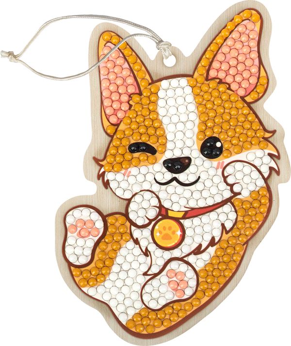 Алмазная (кристальная) мозаика Фрея ALVP-028, подвеска Собачка, 9.5х10 см