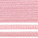 Тесьма Шанель плетеная 8 мм, 0384-0017 цв.43 розовый уп.9м