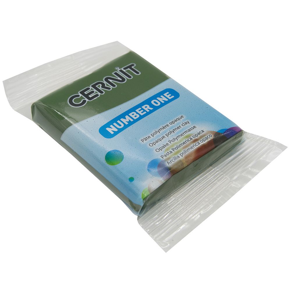 Полимерная глина Cernit №1 запекаемая, классическая 56-62 гр, 645 оливковый