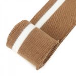 Подвяз (довяз) трикотажный св.коричневый с белой полосой, 3,5х80см, уп. 5 шт