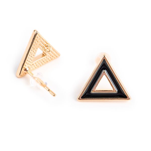 Швензы 12х14 мм, 10 шт (5х2 шт), 04 под золото, чёрный, Zlatka FMK-H14