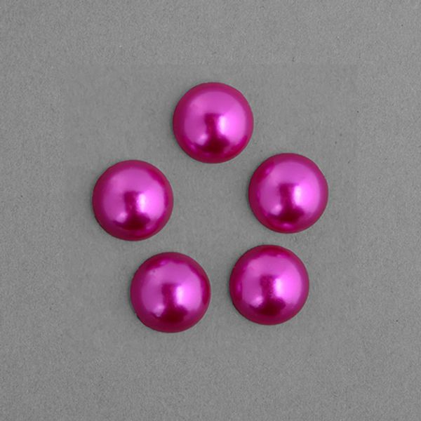 Полужемчужины перламутр Круг, арт.-1906-14, 6 мм цв.14 малиновый уп.500г