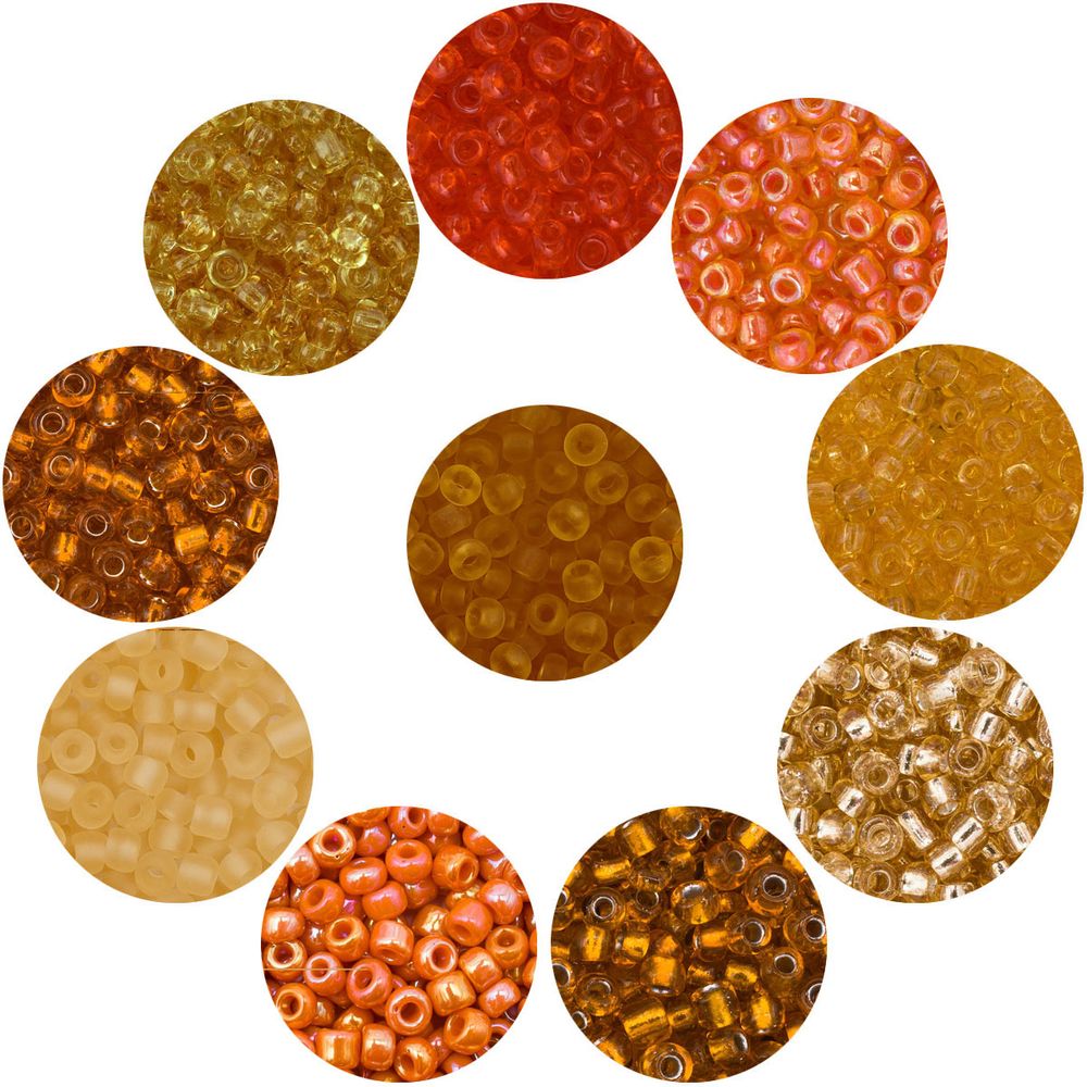 Набор бисера 11/0 ассорти №21 в тубе, 10 цветов, Astra&Craft