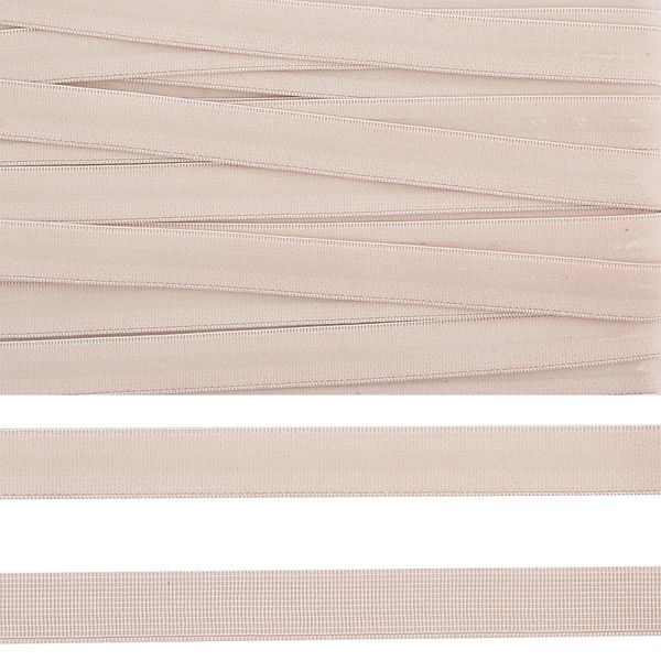 Резинка бельевая (с силиконом) 10.0 мм / 50 метров арт.61 серебристый пион S185