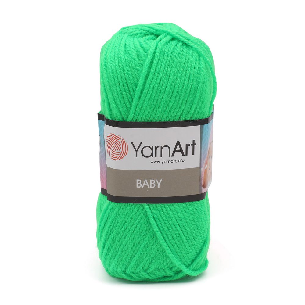 Пряжа YarnArt (ЯрнАрт) Baby / уп.5 мот. по 50 г, 150м, 8233 салатовый