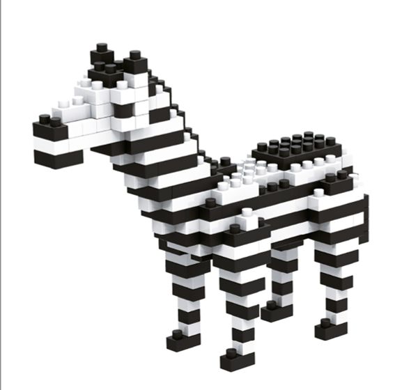 Конструктор пластиковый №01 Зебра 187 элемент, Поделкин PLK-01