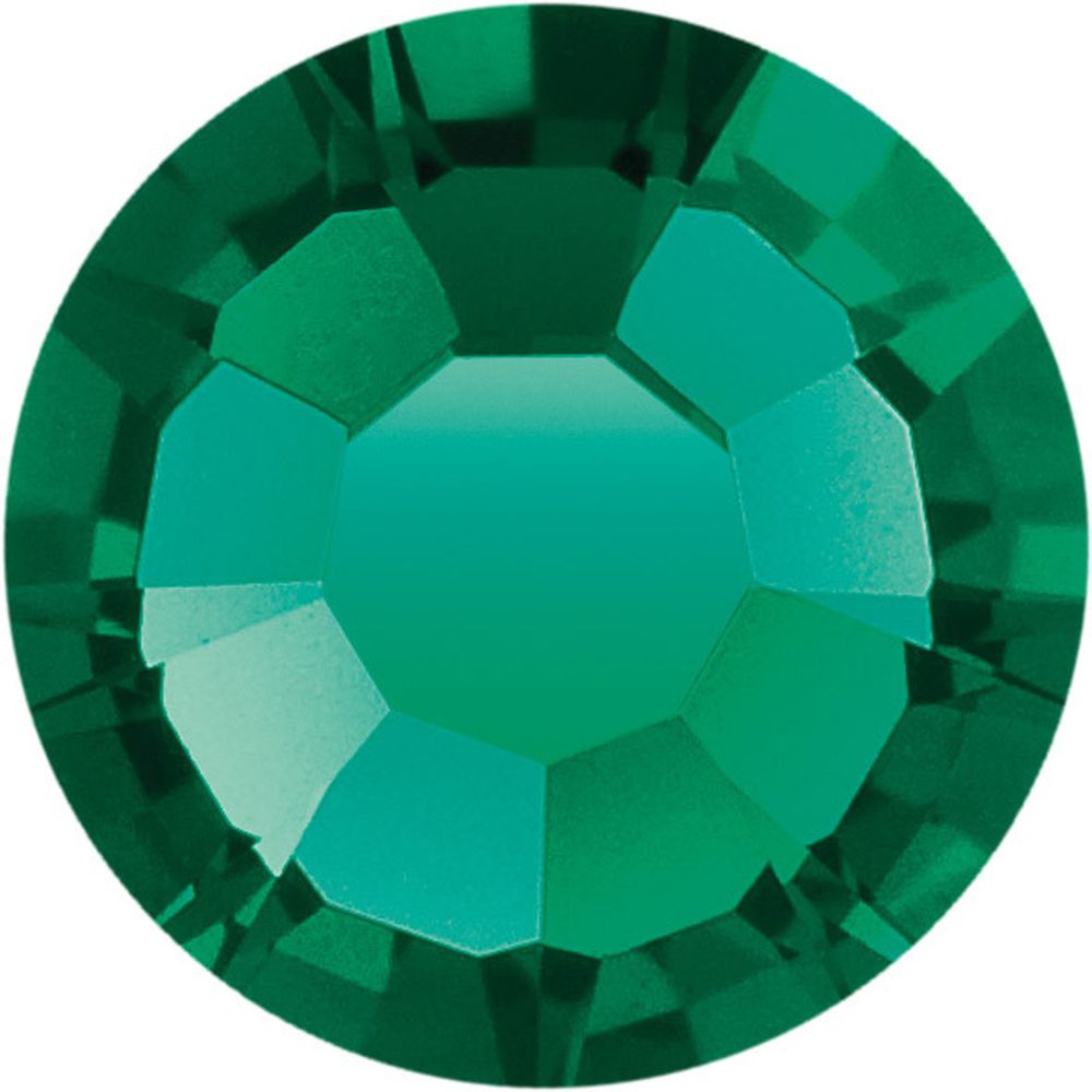 Стразы клеевые стекло 2.7 мм, 144 шт, SS10 изумруд (emerald 50730), Preciosa 438-11-615 i