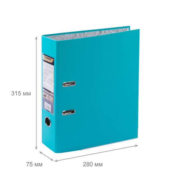 Регистратор PVC, мет.уг. 75 мм, 10 шт, Premier A4 арочный механизм, изумрудный EC10222105, Expert Complete