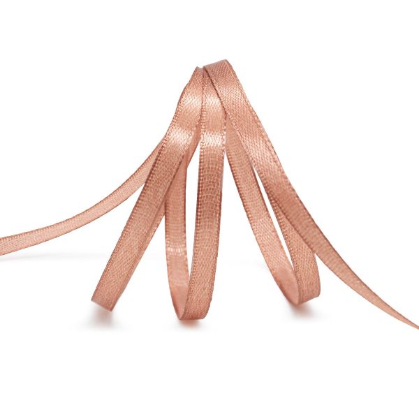 Лента атласная 1-сторонняя 6.0 мм / 22.86±1 метров, 066 розово-бежевый, Globus
