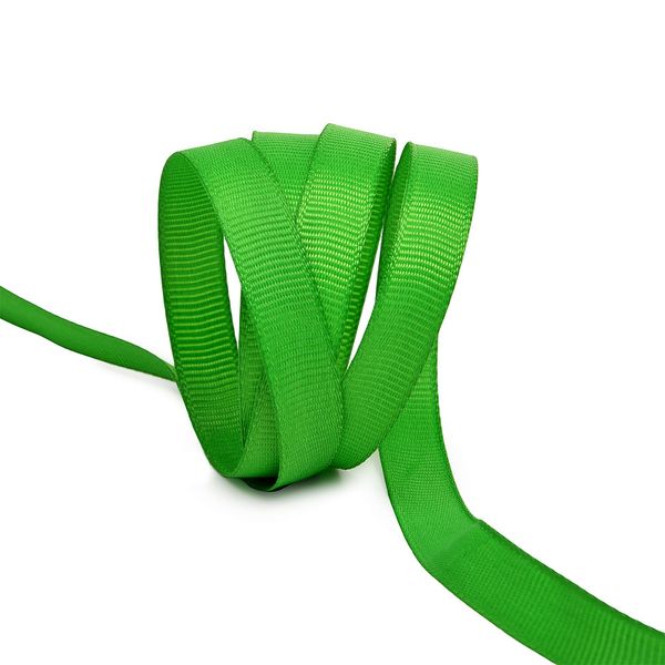 Лента репсовая (в рубчик) 10.0 мм, 579 яр.зеленый, уп. 27,4м