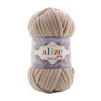 Пряжа Alize (Ализе) Velluto / уп.5 мот. по 100 г, 68м, 530 бежевый A