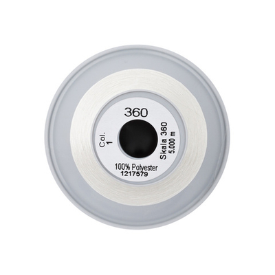 Нитки некрученые бондированные Gutermann Skala 360, 5000м, 749591, 001 молочный, 1 катушка
