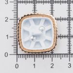 Пуговицы на ножке 36L=23 мм, металл, GD.White (золото-белый), 10 шт, MP07