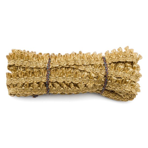 Тесьма отделочная вязаная 17 мм, 10 м, (золото)
