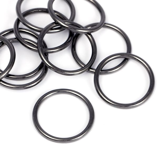 Кольца для купальника металл ⌀18.0 мм, черный никель, 018E.SW, 100 шт