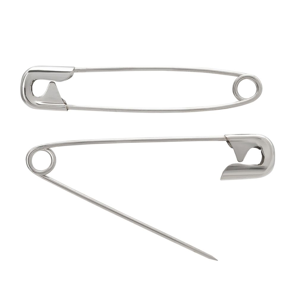 Булавки английские l=45 мм, SUN, цв.никель, 108 шт (9х12 шт)