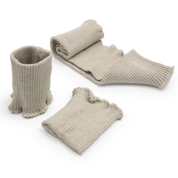 Подвяз (довяз) трикотажный с манжетами (комплект): подвяз 10.0х42 см, 2 манжета 8.5х10.0 см, плотные, 848 жемчуг