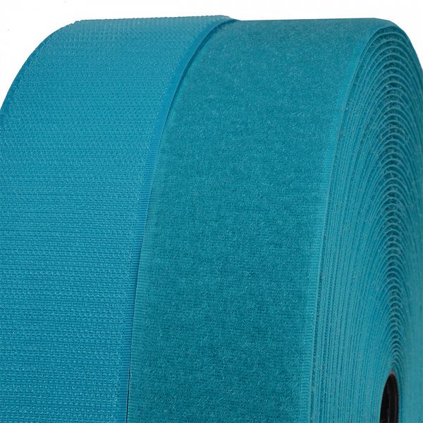 Лента контактная липучка (велкро) пришивная 50 мм / 25 метров, F189 (183) бирюза, /пара/, кач.