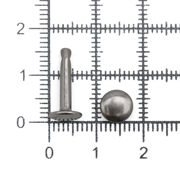 Хольнитены сумочные ⌀7 мм, h=14 мм, металл, двухсторонний, BIG, чер.никель, 100 шт