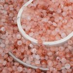 Бусины акрил 4х7 мм, 500 г, прозрач. в цвете, шайба, AD080 розовый кварц, (7748710)2460 , Astra&Craft