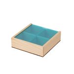 Заготовка деревянная Органайзер 1 с крышкой, сосна, 14.1х14.1х4 см, 4 ячейки, ВД-733 Mr.Carving