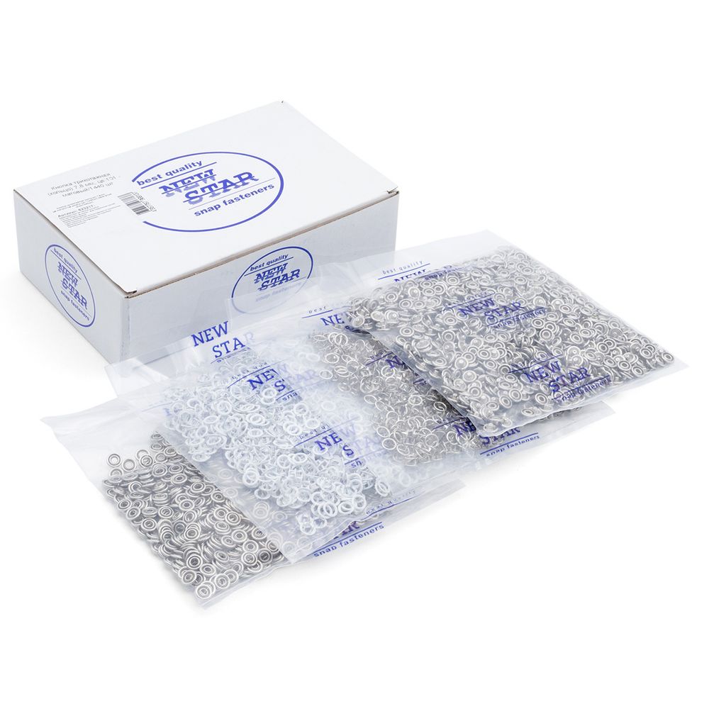 Кнопка рубашечная (джерси) открытая ⌀7.8 мм, ≈1440 шт, МЕТАЛЛ, эмаль, цв.101 белый матовый, NEW STAR