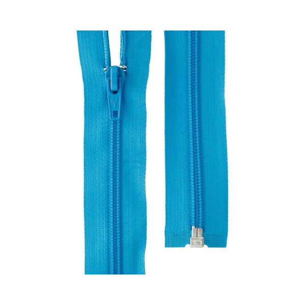 Молния спираль (витая) Т5 (5 мм) 1 зам., разъем., 40 см, 330 я.голубой, G105 Gamma, 10 шт