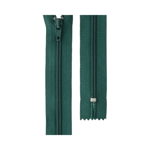 Молния спираль (витая) брючная Т4 (4 мм) 1 зам., н/раз., 16 см, автомат, 265 т.зеленый, G004A Gamma, 10 шт