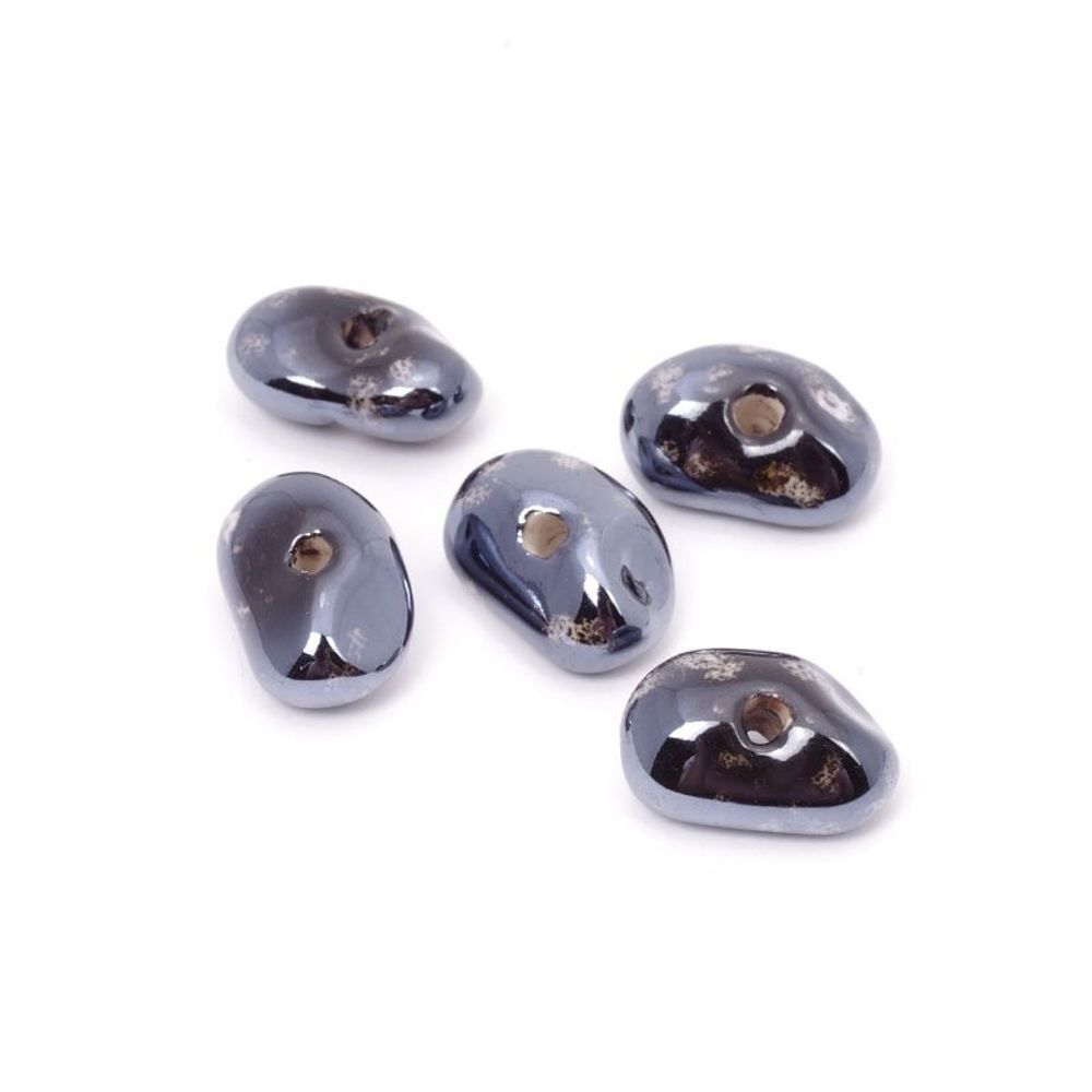 Бусины керамика ⌀18 мм, цв. 001 черный, 5 шт, Tesoro