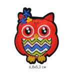 Термоаппликация 2210 Сова 6.8х5.3см, уп.10 шт