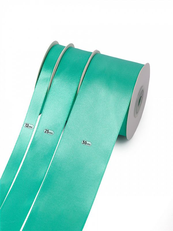Лента атласная 1-сторонняя 25.0 мм / 22.5±1 метра, 4323 яркая мята, Magic4Hobby