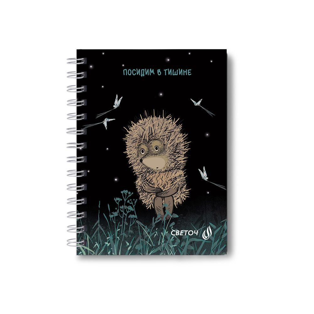 Записная книжка с твердым переплетом, матовая ламинация (лицензия), на гребне A6 120 л. 4 шт клетка, Всё туманно 01590, ЗК225 Светоч