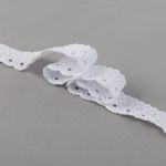 Кружево шитьё 26 мм / 9±0.2 метров, Турция, белый, Gamma GYEM-2600