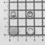Кнопка рубашечная (джерси) закрытая ⌀9.5 мм, ≈1440 шт, МЕТАЛЛ, эмаль, 523 св.серый матовый, NEW STAR