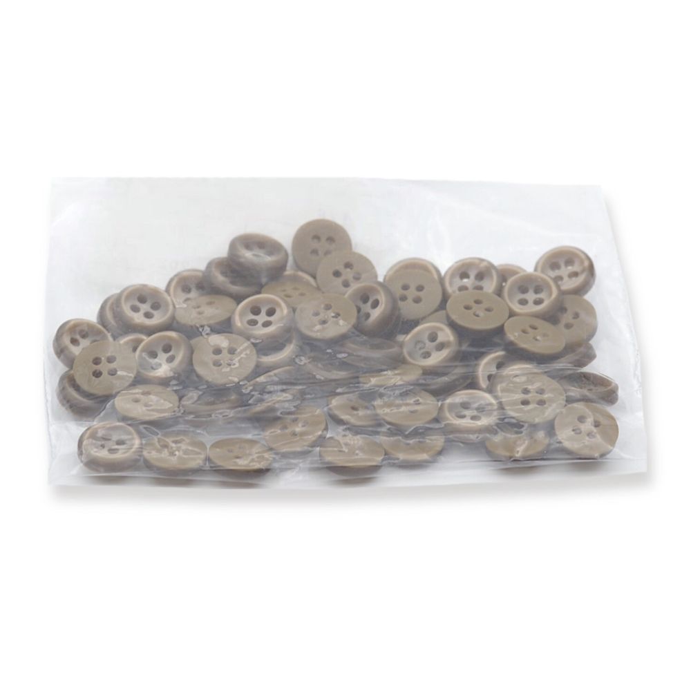 Пуговицы 4 прокола 17L (10,5мм), пластик (col.04 коричневый), 72 шт, CN 2801