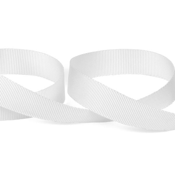 Стропа (ременная лента) 25 мм / 50 метров, [15.32 г/пог.м], 100% п/а, белый, Gamma 9с763