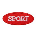 Термоаппликация овал SPORT 75х30мм (W.Red (бел-красный)), 2 шт, LA557