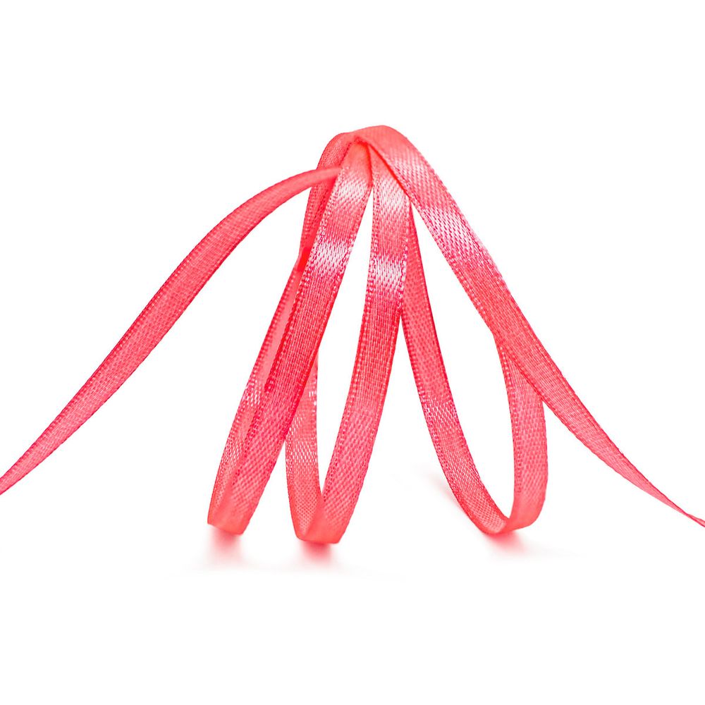 Лента атласная 1-сторонняя 6.0 мм / 22.86±1 метров, 024 коралловый, Globus