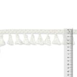 Бахрома отделочная 45.0 мм / 10 метров, с кистями, 001 белый, Gamma 444