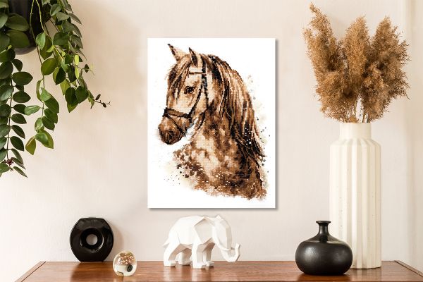 Алмазная (кристальная) мозаика Фрея, Верный скакун, 30х40 см