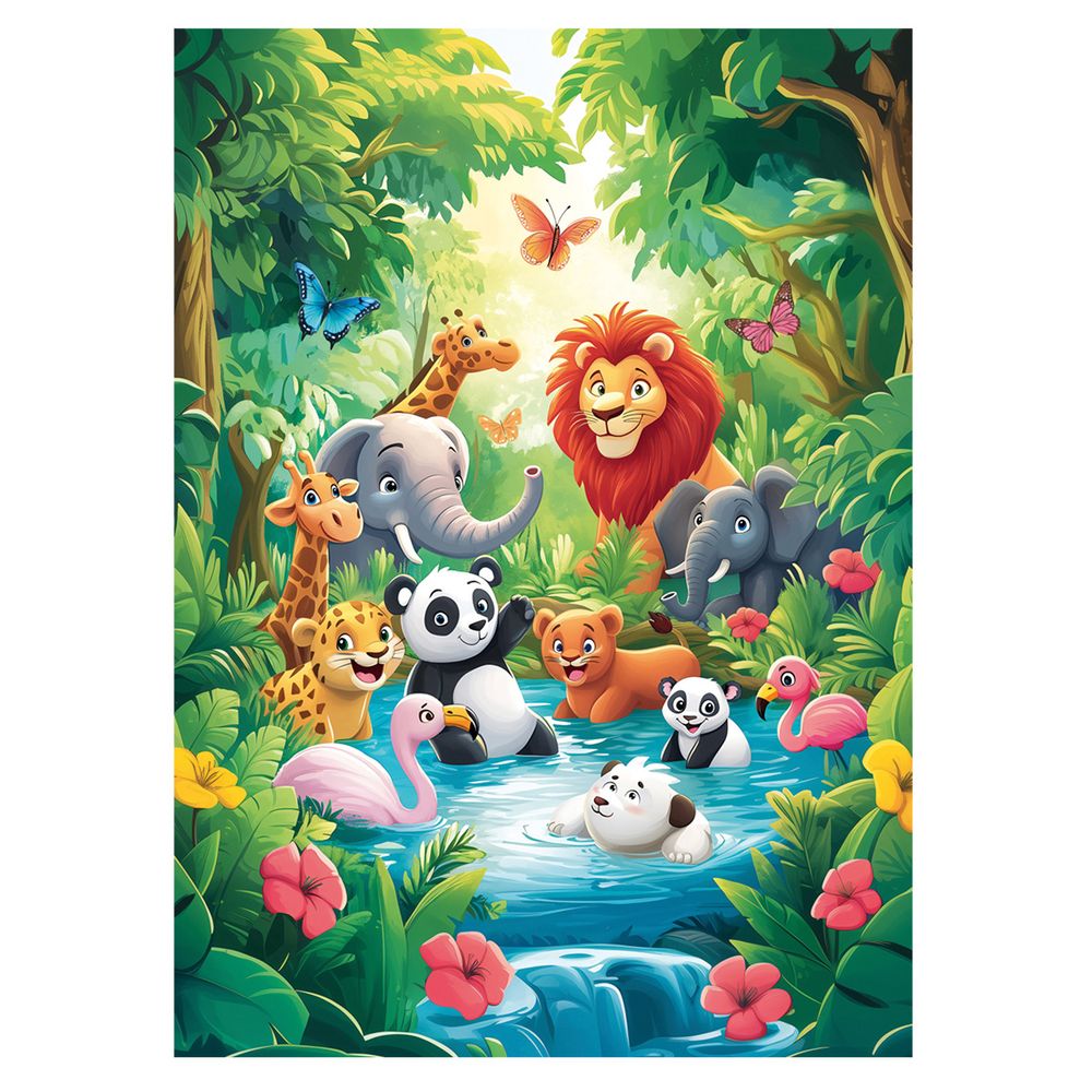 Пазл 80 элементов, PZL-80/01 Веселье в джунглях, Фрея