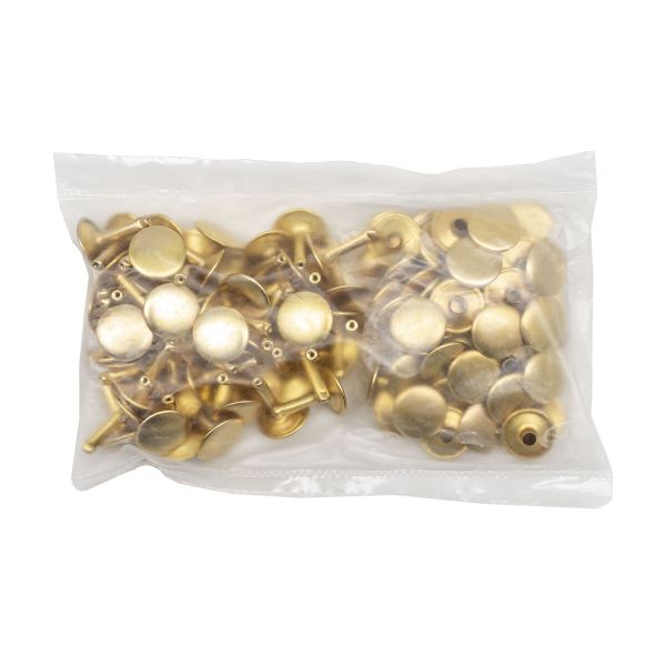 Хольнитены сумочные ⌀15 мм, h=16 мм, золото, двухсторонний, BIG, 50 шт