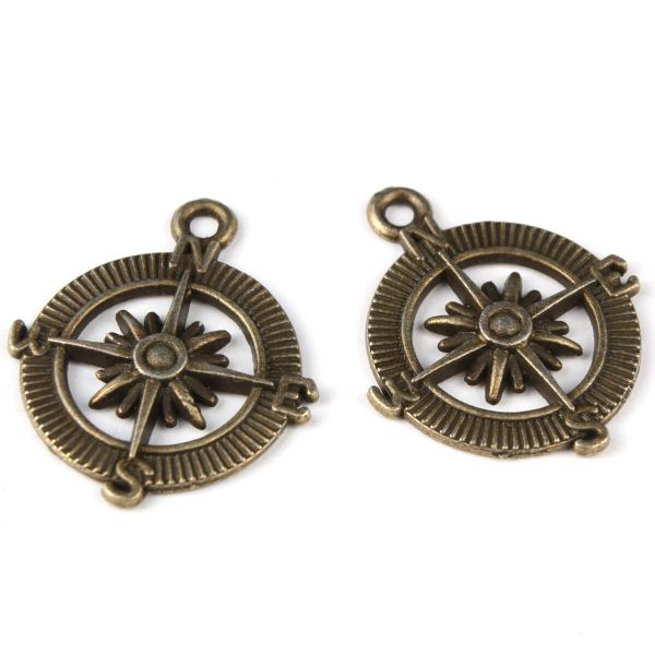 Подвеска металлическая роза ветров, 2 штук, Astra&Craft, 4AR034